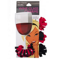 Pom-charms  Wine Glass Charms - Red/Black